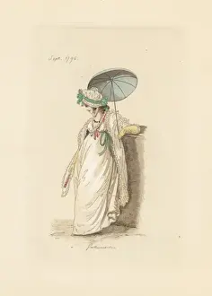 Frill Prints: English woman in the fashion of September 1796