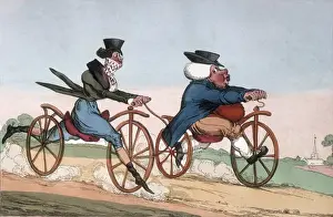 Pegasus Prints: Engraving of Pedestrian Hobby Bicycle