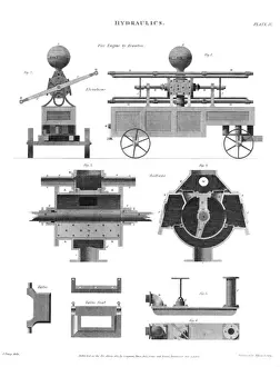Hydraulic Prints: Engraving of a Rowntree fire engine