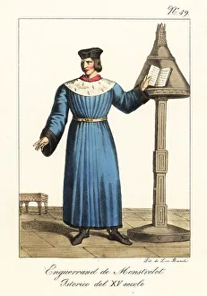 Italian Edition Prints: Enguerrand de Monstrelet, French chronicler, 15th century