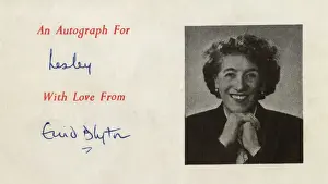 Enid Prints: Enid Blyton autograph
