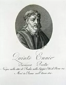Italians Collection: ENNIUS, Quintus (239-169 BC). Writer during the