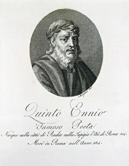 Italians Collection: ENNIUS, Quintus (239-169 BC). Writer during the