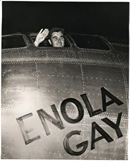 Drop Prints: Enola Gay aircraft, atom bomb on Hiroshima, Japan 1945