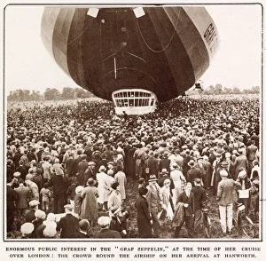 Images Dated 2nd June 2021: Enormous public interest in the Graf Zeppelin at the time of her cruise over London