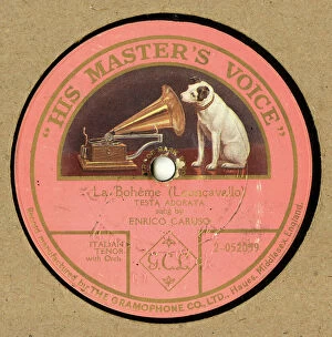 Voice Collection: Enrico Caruso, HMV label, Testa Adorata, 78 rpm record
