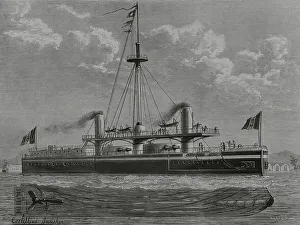 Cannon Prints: Enrico Dandolo. Ironclad battleship