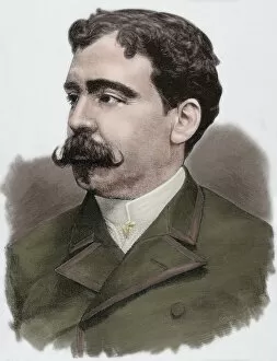 Enrique Collection: Enrique Kubly Arteaga (1855-1904). Engraving. Colored