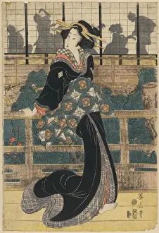 Veranda Prints: Entertainer standing on a veranda