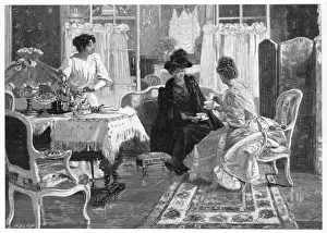 Entertaining a visitor to afternoon tea
