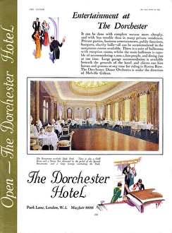 Images Dated 22nd October 2015: Entertainment at the newly opened Dorchester Hotel
