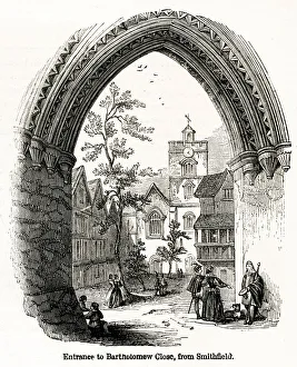 Images Dated 23rd April 2019: Entrance to Bartholomew Close, from Smithfield