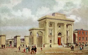 Curzon Prints: The Entrance to Birmingham Curzon Street Railway Station