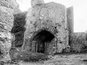 Wide Gallery: Entrance to Bishops Palace, St Davids, South Wales