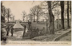 Seventh Prints: Entrance to camp, Seventh Veterinary Hospital