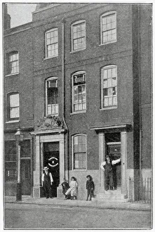 The entrance of the Church Army in Thames Embankment, London. Largely supported by readers of the Evening Post
