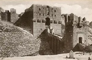 Entrance to the Citadel, Aleppo, Syria