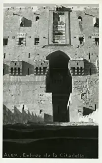 Entrance to the Citadel, Aleppo, Syria