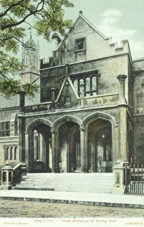 Holborn Collection: Entrance to the Dining Hall, Grays Inn, London