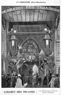 Montmartre Prints: The entrance fa硤e of Cabaret de Truands, Montmartre, Paris