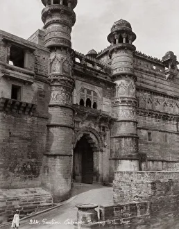 Gwalior Prints: Entrance to The Fort, Gwalior, India, c. 1890