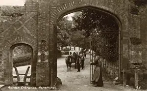 Penshurst Prints: The Entrance to the Gardens at Penshurst Place, Kent
