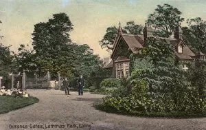Auerbach Collection: Entrance gates, Lammas Park, Ealing, West London