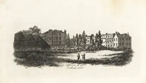 Antiquary Prints: Entrance to Great Portland Street, London, 1807
