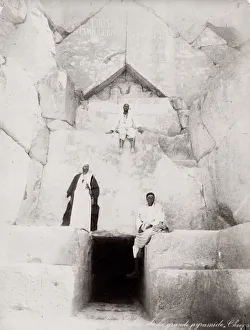 Pyramid Prints: Entrance to the great pyramid, Giza, Egypt
