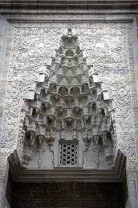 Turkiye Prints: Entrance of the Green Mosque in Bursa, Turkey