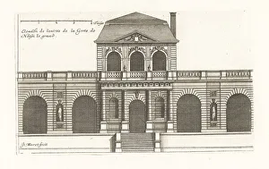 Blueprint Prints: Entrance to the Grotto at the Chateau de Noisy-le-Grand