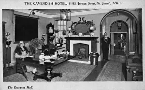 Jermyn Prints: The entrance hall of the Cavendish Hotel