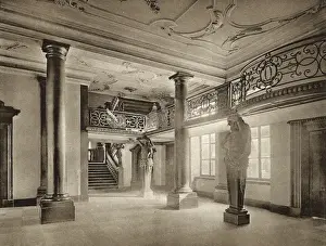 Liege Prints: Entrance hall, Town Hall, Liege, Belgium