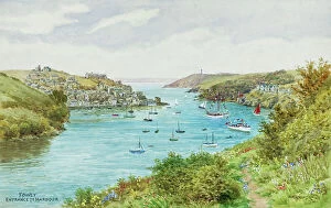 Cornish Collection: Entrance to Harbour, Fowey, Cornwall