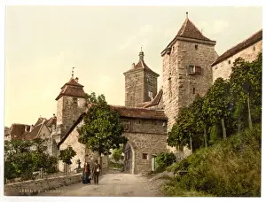 Rothenburg Prints: Entrance to Kobolzeller (i. e. Kobolzeller Tor), Rothenburg (