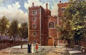 Archbishop Prints: The Entrance to Lambeth Palace, London
