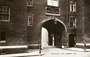 Chancery Prints: Entrance to Lincolns Inn, London