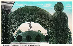 Topiary Prints: Entrance to Metairie Cemetery, New Orleans, USA