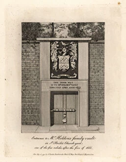 Antiquities Gallery: Entrance to Mr. Holdens Family Vault in St. Bride s