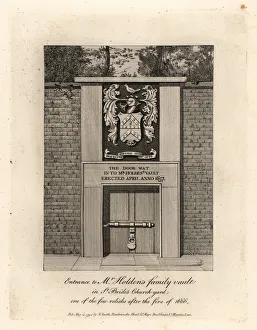 1672 Collection: Entrance to Mr. Holdens Family Vault in St. Bride s