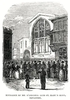 Images Dated 4th July 2019: The Entrance of Mr O Connell into St. Marys Hall, Coventry