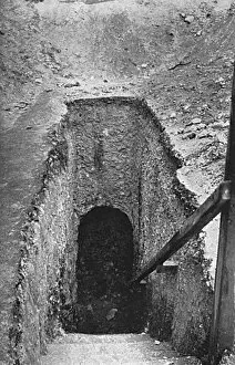 Bombs Gallery: Entrance to public dug out bomb shelter in Margate, WW1