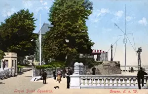 Solent Prints: Entrance to The Royal Yacht Squadron at Cowes, Isle of Wight