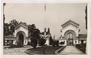 Heights Prints: Entrance to Selig Zoo, Lincoln Heights, Los Angeles, California, USA Date: circa 1928