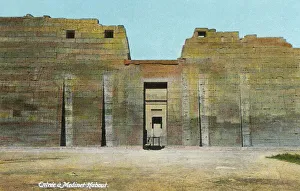 Images Dated 17th July 2019: Entrance to the Temple Complex of Medinet Habu, Luxor, Egypt