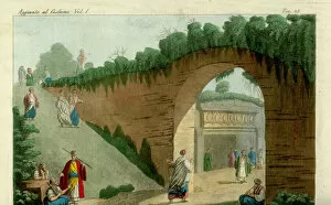 Pilgrim Collection: Entrance to the Tomb of Absalom and Cave of Jehosophat