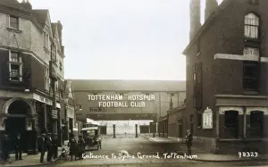 Tottenham Prints: Entrance to Tottenham Hotspur football ground, c. 1906