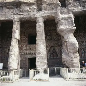 Entrance to Yungang Cave in Datong, Shanxi, China