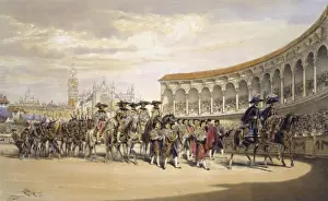 Bull Fight Prints: Entry of the toreros in procession