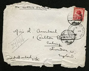 Lucy Gallery: Envelope from Egypt addressed to Miss L Auerbach, WW1